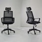 Modern Wheels Office Chair Microfiber Black Task Mid-Back Chair Clearhalo 'furn' 'furn_office_chair' 'Furniture' 'Office Chairs' 'Office Furniture' 'office_chair' 5901786