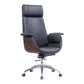 Contemporary Arm Chair Fixed Arms Adjustable Seat Height with Wheels Office Chair Black 1 Piece With Headrest Clearhalo 'furn' 'furn_office_chair' 'Furniture' 'Office Chairs' 'Office Furniture' 'office_chair' 5901806