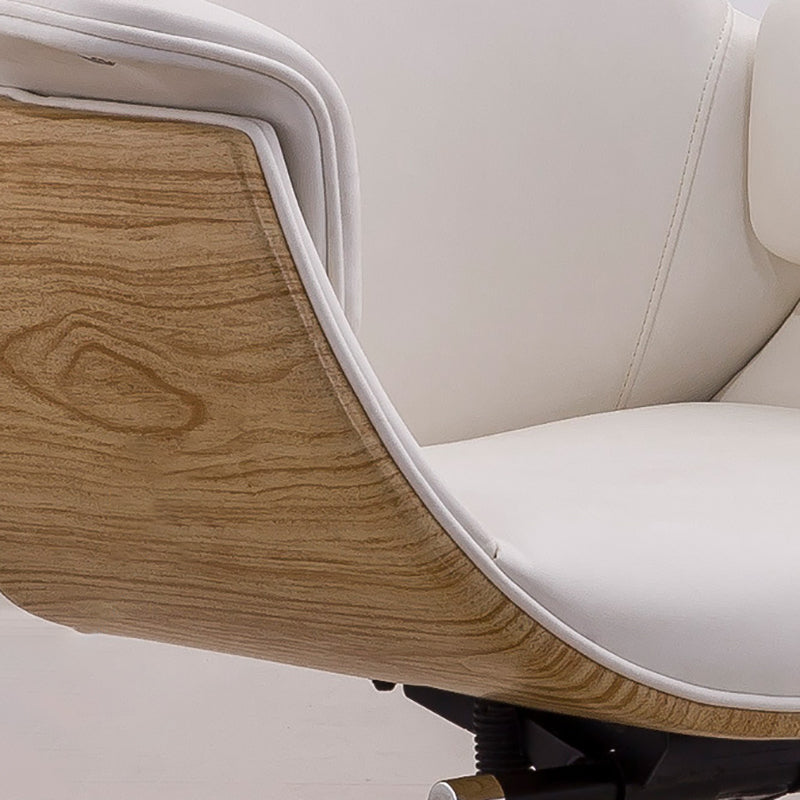 Contemporary Arm Chair Fixed Arms Adjustable Seat Height with Wheels Office Chair Clearhalo 'furn' 'furn_office_chair' 'Furniture' 'Office Chairs' 'Office Furniture' 'office_chair' 5901816