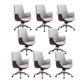 Contemporary Arm Chair Fixed Arms Adjustable Seat Height with Wheels Office Chair White 8 Piece Set Without Headrest Clearhalo 'furn' 'furn_office_chair' 'Furniture' 'Office Chairs' 'Office Furniture' 'office_chair' 5901830