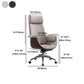 Contemporary Arm Chair Fixed Arms Adjustable Seat Height with Wheels Office Chair Clearhalo 'furn' 'furn_office_chair' 'Furniture' 'Office Chairs' 'Office Furniture' 'office_chair' 5901831