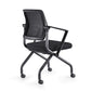 Contemporary Arm Chair Fixed Arms Black with Wheels Office Chair Clearhalo 'furn' 'furn_office_chair' 'Furniture' 'Office Chairs' 'Office Furniture' 'office_chair' 5901838