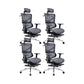 Modern & Contemporary Wheels Chair Black Task High Back Chair
