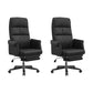 Contemporary Chair Fixed Arms Adjustable Seat Height Office Chair Black 2 Piece Set Clearhalo 'furn' 'furn_office_chair' 'Furniture' 'Office Chairs' 'Office Furniture' 'office_chair' 5901903