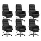 Contemporary Chair Fixed Arms Adjustable Seat Height Office Chair Black 6 Piece Set Clearhalo 'furn' 'furn_office_chair' 'Furniture' 'Office Chairs' 'Office Furniture' 'office_chair' 5901906