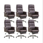 Contemporary Chair Fixed Arms Adjustable Seat Height Office Chair Coffee 6 Piece Set Clearhalo 'furn' 'furn_office_chair' 'Furniture' 'Office Chairs' 'Office Furniture' 'office_chair' 5901915