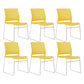 Chaise de bureau en plastique sans bras moderne, chaise de conférence sans roues