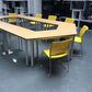 Chaise de bureau en plastique sans bras moderne, chaise de conférence sans roues
