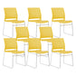 Chaise de bureau en plastique sans bras moderne, chaise de conférence sans roues