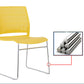 Chaise de bureau en plastique sans bras moderne, chaise de conférence sans roues
