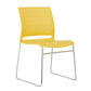 Chaise de bureau en plastique sans bras moderne, chaise de conférence sans roues