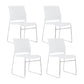 Chaise de bureau en plastique sans bras moderne, chaise de conférence sans roues