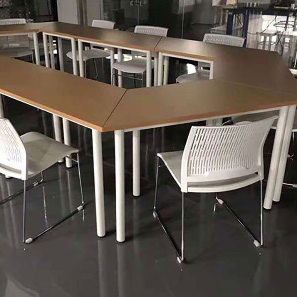 Chaise de bureau en plastique sans bras moderne, chaise de conférence sans roues