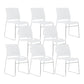 Chaise de bureau en plastique sans bras moderne, chaise de conférence sans roues