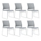 Chaise de bureau en plastique sans bras moderne, chaise de conférence sans roues