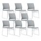 Chaise de bureau en plastique sans bras moderne, chaise de conférence sans roues