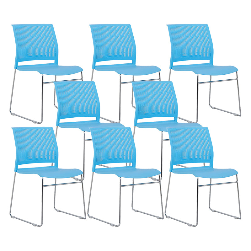 Chaise de bureau en plastique sans bras moderne, chaise de conférence sans roues