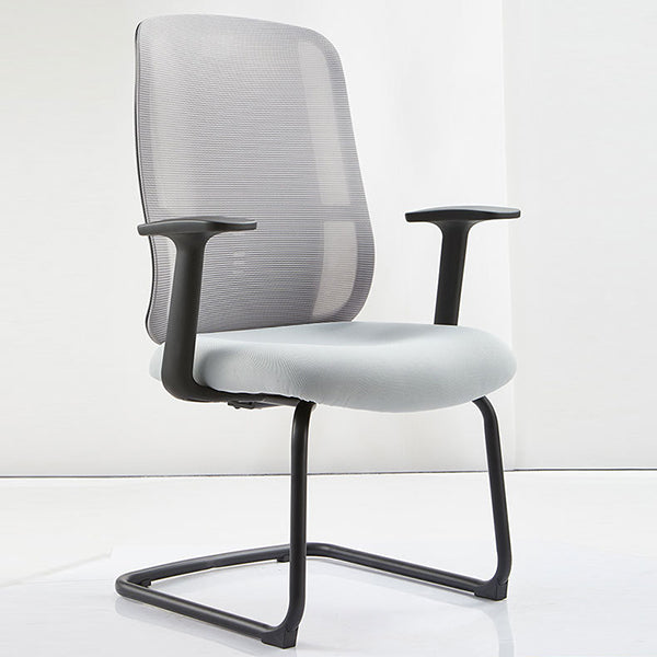 Mid-Back Office Chair Contemporary Lumbar Support Desk Chair Black White 1 Piece Clearhalo 'furn' 'furn_office_chair' 'Furniture' 'Office Chairs' 'Office Furniture' 'office_chair' 5902053