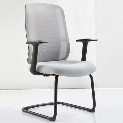 Mid-Back Office Chair Contemporary Lumbar Support Desk Chair Black White 1 Piece Clearhalo 'furn' 'furn_office_chair' 'Furniture' 'Office Chairs' 'Office Furniture' 'office_chair' 5902053