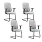 Mid-Back Office Chair Contemporary Lumbar Support Desk Chair Black White 4 Piece Set Clearhalo 'furn' 'furn_office_chair' 'Furniture' 'Office Chairs' 'Office Furniture' 'office_chair' 5902055