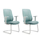 Mid-Back Office Chair Contemporary Lumbar Support Desk Chair White-Blue 2 Piece Set Clearhalo 'furn' 'furn_office_chair' 'Furniture' 'Office Chairs' 'Office Furniture' 'office_chair' 5902063