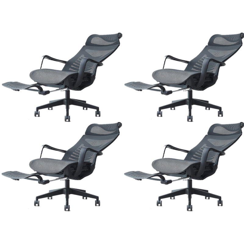 27" Wide Contemporary Office Chair Breathable AirGrid Desk Chair Microfiber 4 Piece Set Clearhalo 'furn' 'furn_office_chair' 'Furniture' 'Office Chairs' 'Office Furniture' 'office_chair' 5902085