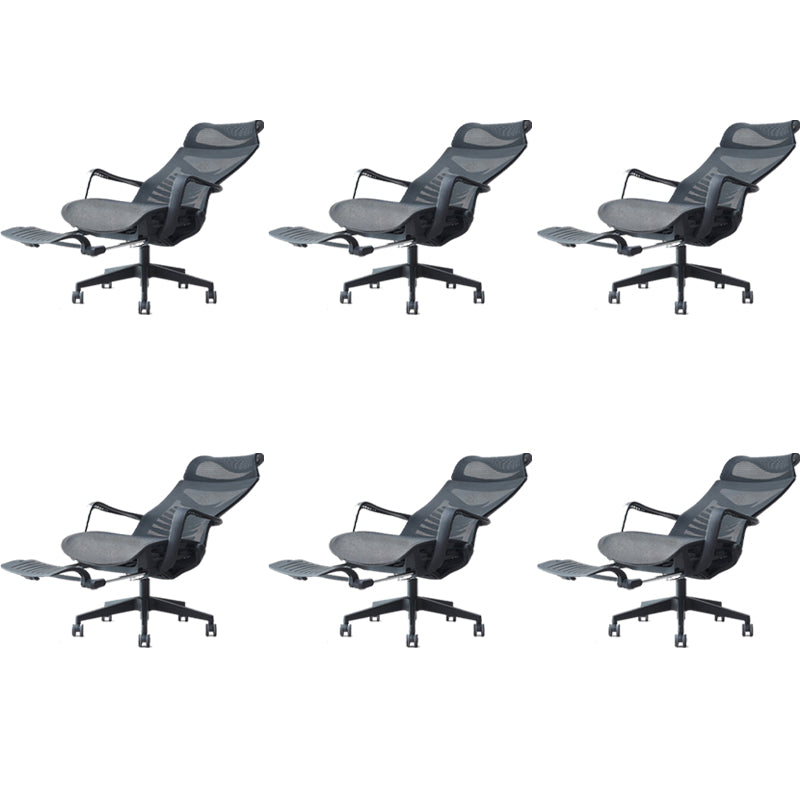 27" Wide Contemporary Office Chair Breathable AirGrid Desk Chair Microfiber 6 Piece Set Clearhalo 'furn' 'furn_office_chair' 'Furniture' 'Office Chairs' 'Office Furniture' 'office_chair' 5902086