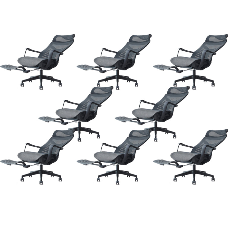 27" Wide Contemporary Office Chair Breathable AirGrid Desk Chair Microfiber 8 Piece Set Clearhalo 'furn' 'furn_office_chair' 'Furniture' 'Office Chairs' 'Office Furniture' 'office_chair' 5902087