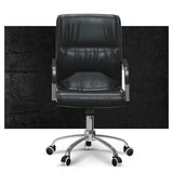 Zeitgenössischer Armstuhl feste Arme schwarzer Kunstleder Office Stuhl