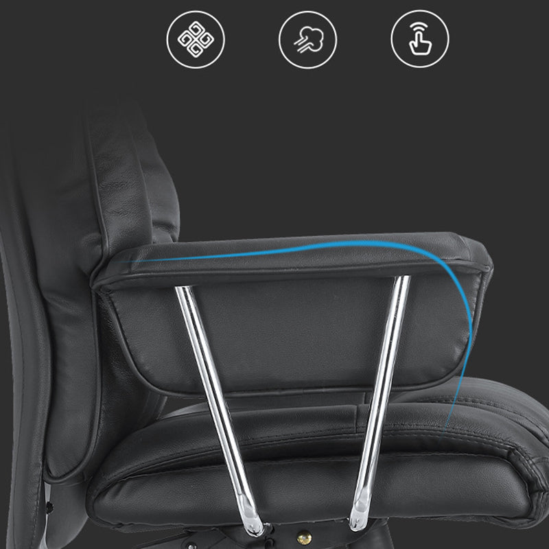 Silla de brazo contemporáneo altura de asiento ajustable negro silla de oficina