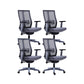 Poltrona contemporanea con supporto lombare grigio con sedia da ufficio con ruote