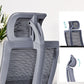 Poltrona contemporanea con supporto lombare grigio con sedia da ufficio con ruote