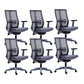 Poltrona contemporanea con supporto lombare grigio con sedia da ufficio con ruote