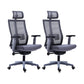 Poltrona contemporanea con supporto lombare grigio con sedia da ufficio con ruote