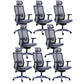 Poltrona contemporanea con supporto lombare grigio con sedia da ufficio con ruote