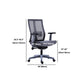 Poltrona contemporanea con supporto lombare grigio con sedia da ufficio con ruote