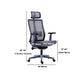 Poltrona contemporanea con supporto lombare grigio con sedia da ufficio con ruote