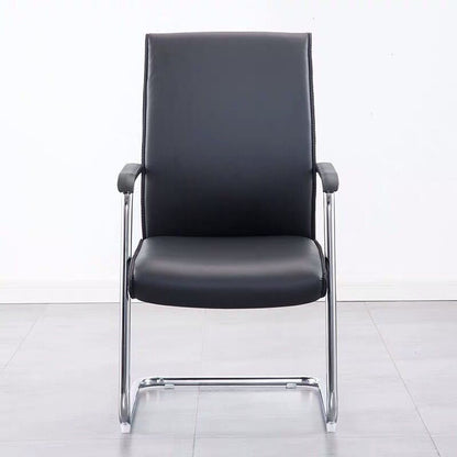 Eigentijdse ergonomische bureaustoel met hoge rugleuning en geen wielen