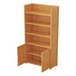 Modern Vertical Wood Book Shelf Brown Closed Back Shelf Bookcase for Study Room