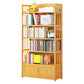 Modern Vertical Wood Book Shelf Brown Closed Back Shelf Bookcase for Study Room