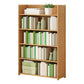 Modern Vertical Wood Book Shelf Brown Closed Back Shelf Bookcase for Study Room