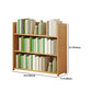 Modern Vertical Wood Book Shelf Brown Closed Back Shelf Bookcase for Study Room