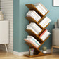 Modern Bamboo Bookshelf Geometric Closed Back Vertical Bookcase 17.3"L x 7.9"W x 41.7"H Clearhalo 'Bookcases' 'furn' 'furn_bookcases' 'Furniture' 'Office Furniture' 5902233
