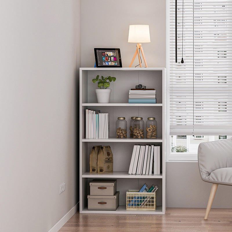 Contemporary Engineered Wood Book Shelf Closed Back Shelf Bookcase for Study Room 24"L x 12"W x 47"H White Clearhalo 'Bookcases' 'furn' 'furn_bookcases' 'Furniture' 'Office Furniture' 5902254