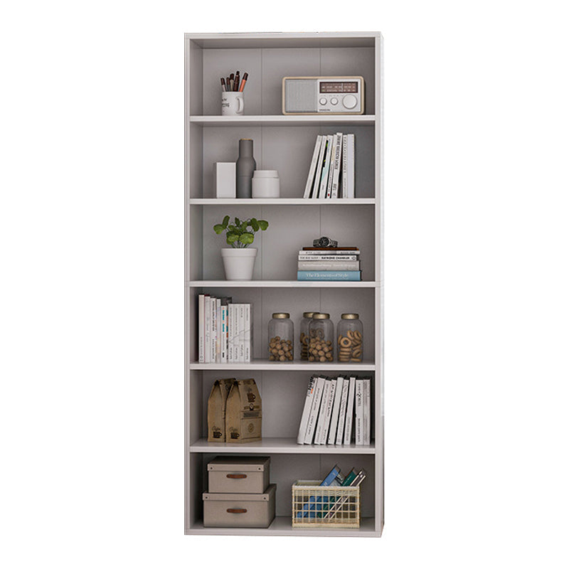 Contemporary Engineered Wood Book Shelf Closed Back Shelf Bookcase for Study Room 23.6"L x 11.8"W x 70.9"H White Clearhalo 'Bookcases' 'furn' 'furn_bookcases' 'Furniture' 'Office Furniture' 5902257