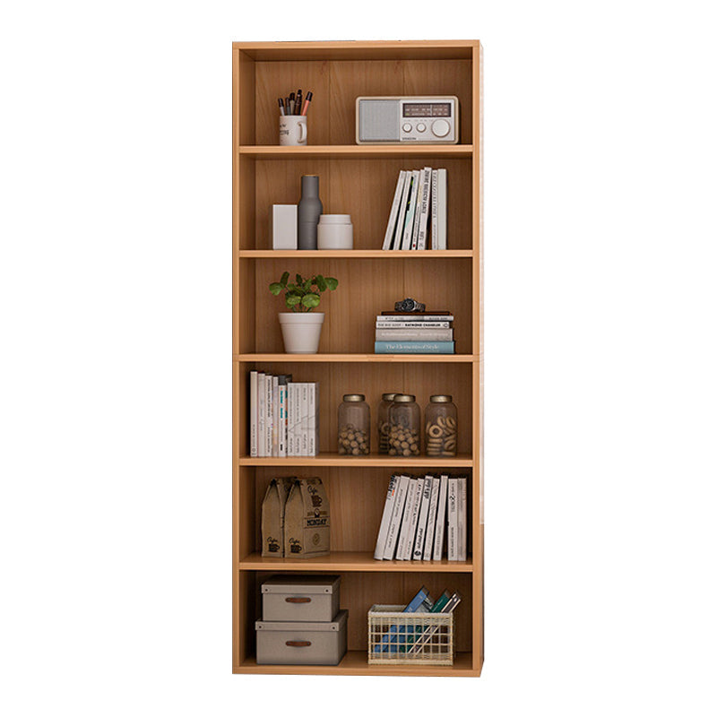 Contemporary Engineered Wood Book Shelf Closed Back Shelf Bookcase for Study Room 23.6"L x 11.8"W x 70.9"H Natural Clearhalo 'Bookcases' 'furn' 'furn_bookcases' 'Furniture' 'Office Furniture' 5902268