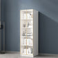Modern Engineered Wood Bookshelf Standard Closed Back Vertical Bookcase with Doors