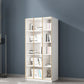 Modern Engineered Wood Bookshelf Standard Closed Back Vertical Bookcase with Doors