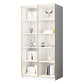 Modern Engineered Wood Bookshelf Standard Closed Back Vertical Bookcase with Doors