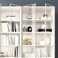 Modern Engineered Wood Bookshelf Standard Closed Back Vertical Bookcase with Doors